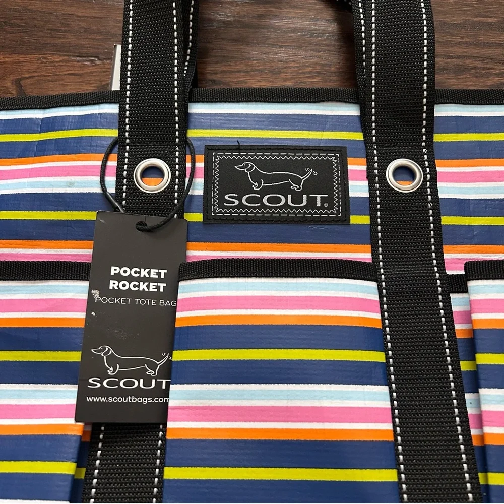 SCOUT Pocket Rocket Tote Bag Striped - Picture 2 of 9